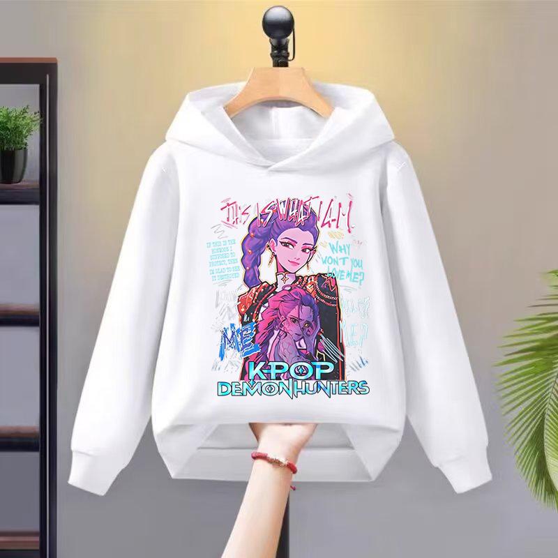 2025 New Kpop Witch Hunt Children's Hoodie Girls' Spring and Autumn Hooded Sportswear Fashion Versatile Top