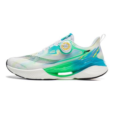 Li Ning Kinder Cloud Laufschuhe Modisch Vielseitig Stoßdämpfend Atmungsaktiv Stützend Low Top Kinder Sneaker Weiß Grün YKFV124-3