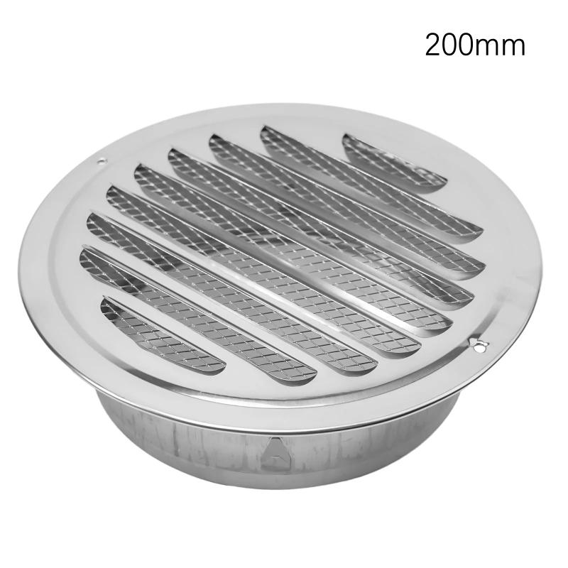 Grilă de ventilație rotundă din oțel inoxidabil 70-300 mm Protecție împotriva insectelor Exteriorul casei Tubulatură Instrumente de ventilație Hote de evacuare