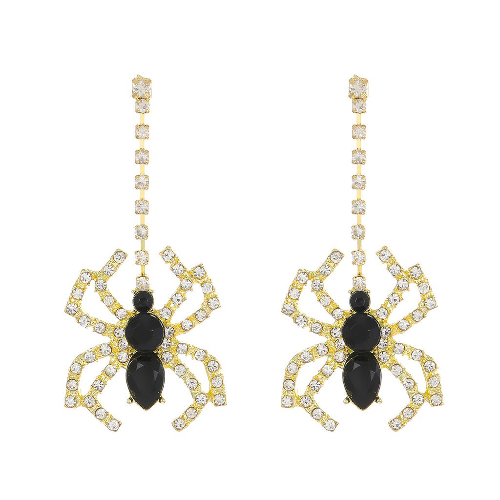 European and American Black Spider Fashionable Earrings for Women, Hot Girl Earrings