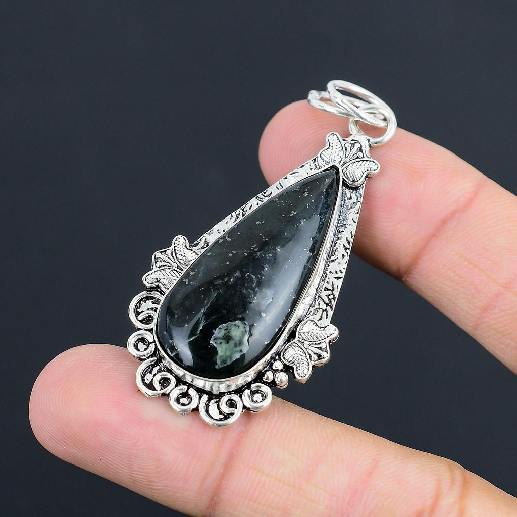 Natürlicher Kambaba Jaspis Edelstein Schmuck 925 Sterlingsilber Anhänger für Frauen