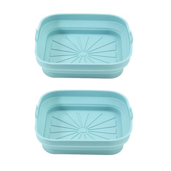 Air Fryer Liners Silicone Cooking Mat Non-Stick Reusable Food Grade Heat Resistant Foldable Basket Mat Easy To Clean Universal Kitchen Accessory
