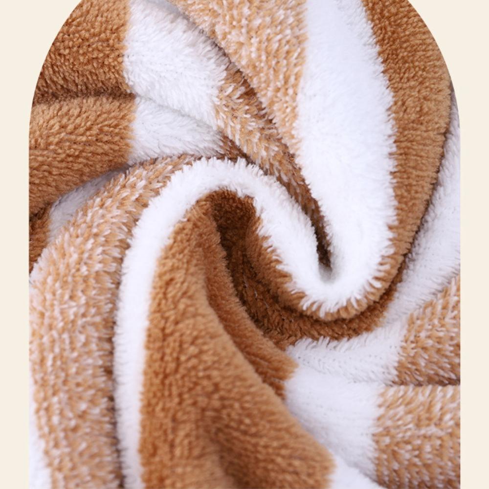 1 Pc Stripe Thickened Absorbent Soft Bath Towel for Home