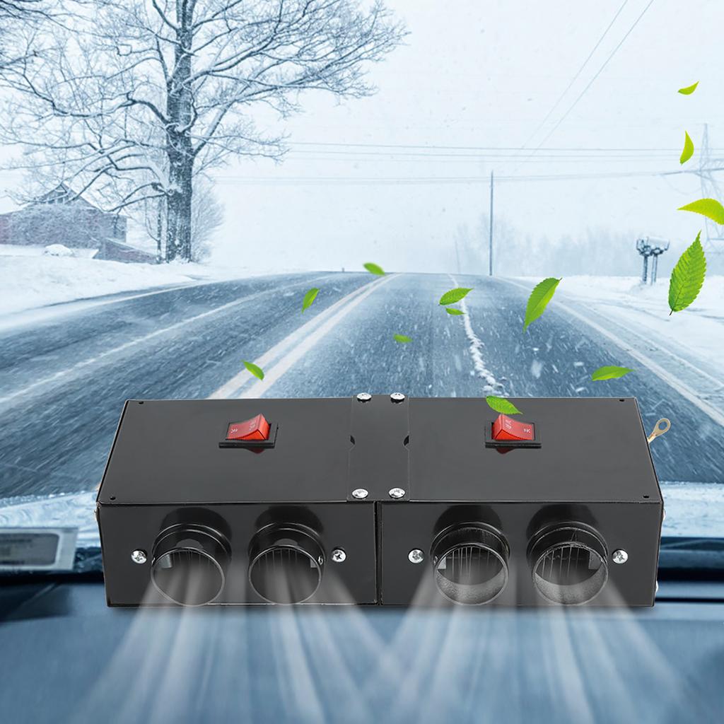 500W 4 Holes Car Vehicle Heater Defroster for Heating Air Purification Defrosting12V
