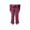 Nike Solid Color Logo Print Lace-Up Knitted Wide-Leg Trousers Women bottoms Pink CJ2666-528