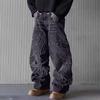 Men Baggy Aesthetic Streetwear Jeans Male Retro Fashion Wide Leg Denim Pants Graphic Embroidered Designer Hip Pop Denim Trousers