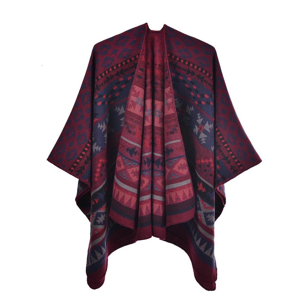 Autumn/Winter Ethnic Bohemian Knit Shawl Cloak