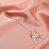 Sunflower pendant necklace retro metal open collarbone chain fashion creative jewelry women