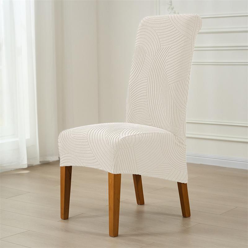1/2pcs Jacquard Dining Chair Covers Elastic XL Size Chair Cover Universal Adjustable Seat Slipcover for Wedding Hotel Party