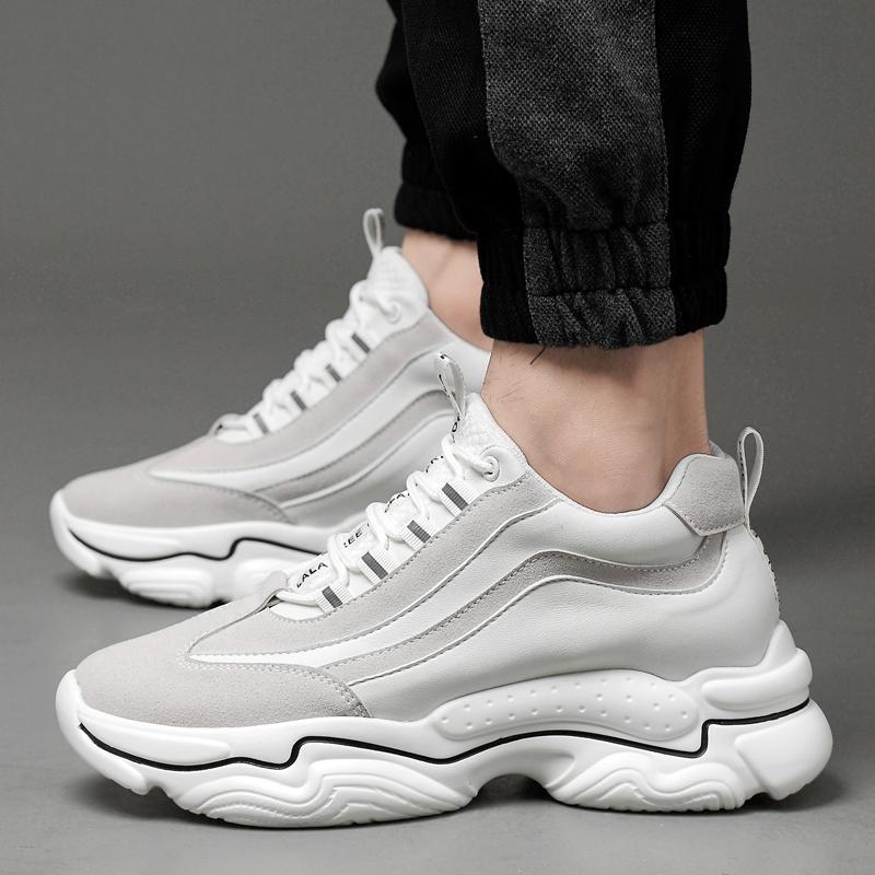 Módní pánské kožené tenisky Boty s výtahem Skryté 8CM 10CM Výškové boty Pro muže Ležérní sportovní Zvyšující muži Výškové boty