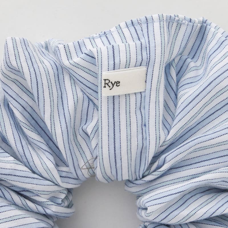 THE RYE Cotton Stripe Scrunchie M(Blue)