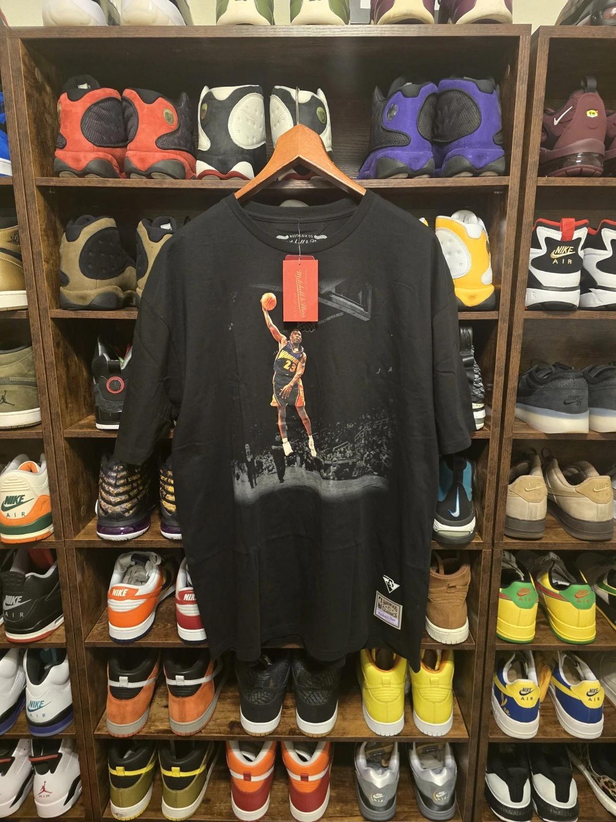 Men s Mitchell & Ness NBA Moments Warriors Jason Richardson Black T-Shirt 2XL 4XL