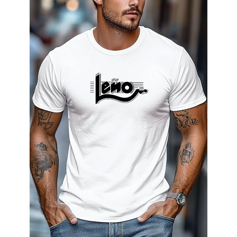 Men's Print T-Shirt - Casual Short Sleeve Round Neck Summer Tee Lightweight Breathable Shirt for Casual Attire, Parties & Outings