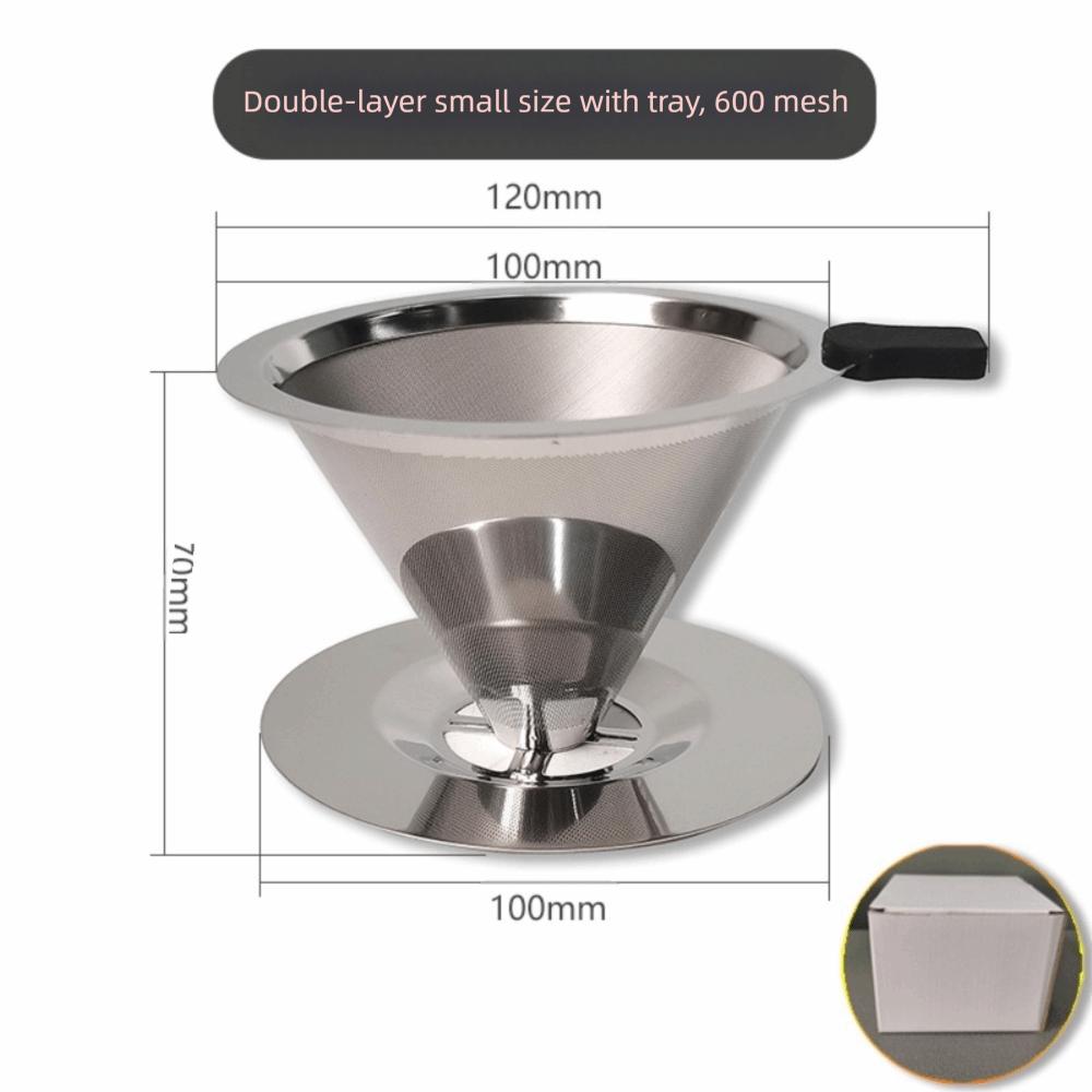 

Stainless Steel Coffee Tea Strainer Double Layer Coffee Making Tool Coffee Filter Office Use 600