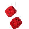 2pcs Plush Dice Toys Velvet Pendants Car Hanger With Suckers Stress Relief Squeeze Cube Fluffy Stuffed Decoration Eid Amagi
