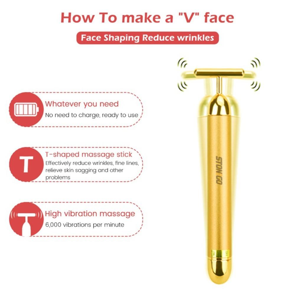 Stonego Face Massager Roller Beauty Care Vibration Firming Facial Tool Slimming Stick Skin Care Device Home Use Beauty Equipment