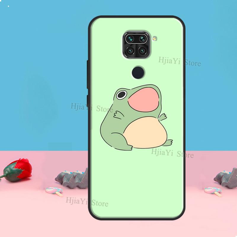 Cute Green Frog For Xiaomi Redmi Note 11 10 9 8 Pro 11S 10S Phone Case For Redmi 10 9 9A 9C 9T Cover Shell