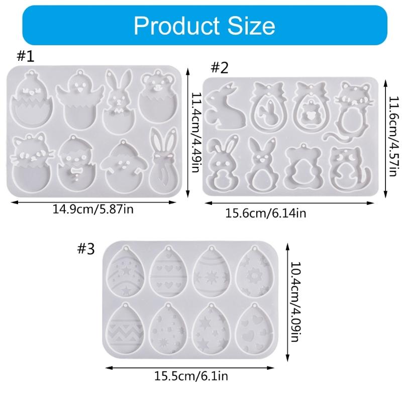 Creative Easters Themed Silicone Earring Mold Personalized Jewelry Making Mould Easy Demold Earwear Epoxy Resin Molds