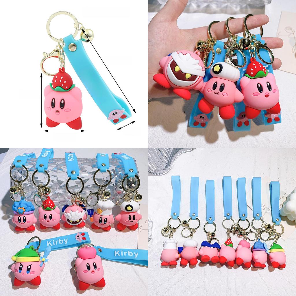 Adorable Kirby Keychain Cute Car Key Accessory For Couples And Bag Decoration