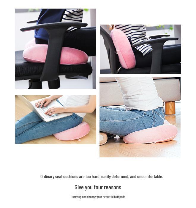 Office Lumbar Support Cushion Foldable Seat & Backrest Pillow