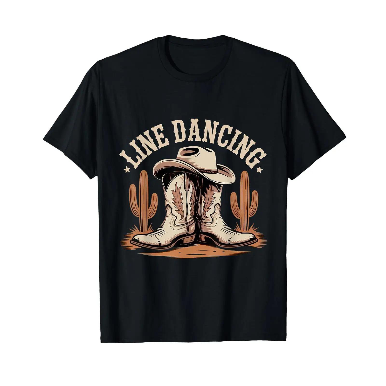 

Line Dance Western Country T Shirt vintage Washed Top For Everyday Wear Casual graphic homme fashion Soft Slightly streetwear S разноцветный