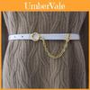 Solid Color Leather Womens Dress Belt With Alloy Buckle For Summer Fashion Styling
