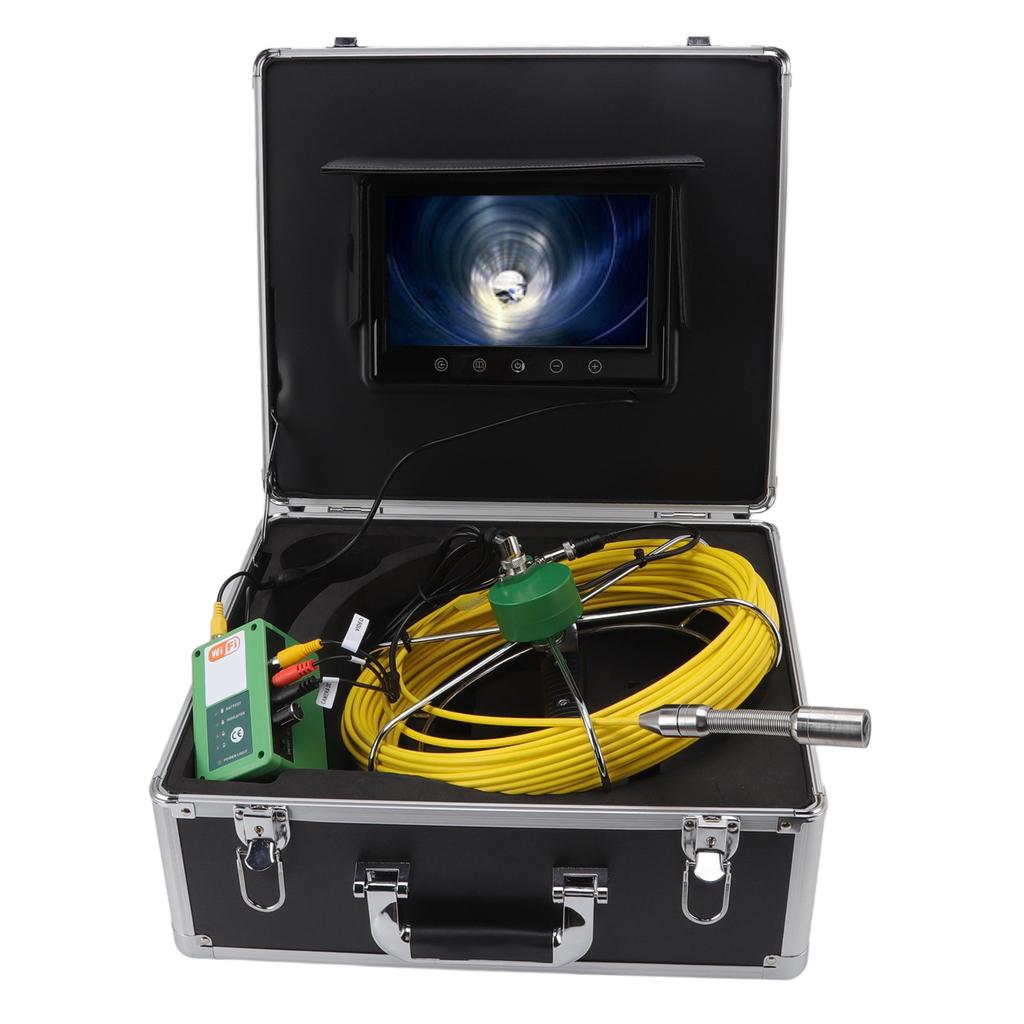 9in WIFI Wireless Industrial Endoscope Pipe Inspection Camera for Sewer Blocking Detection Phone