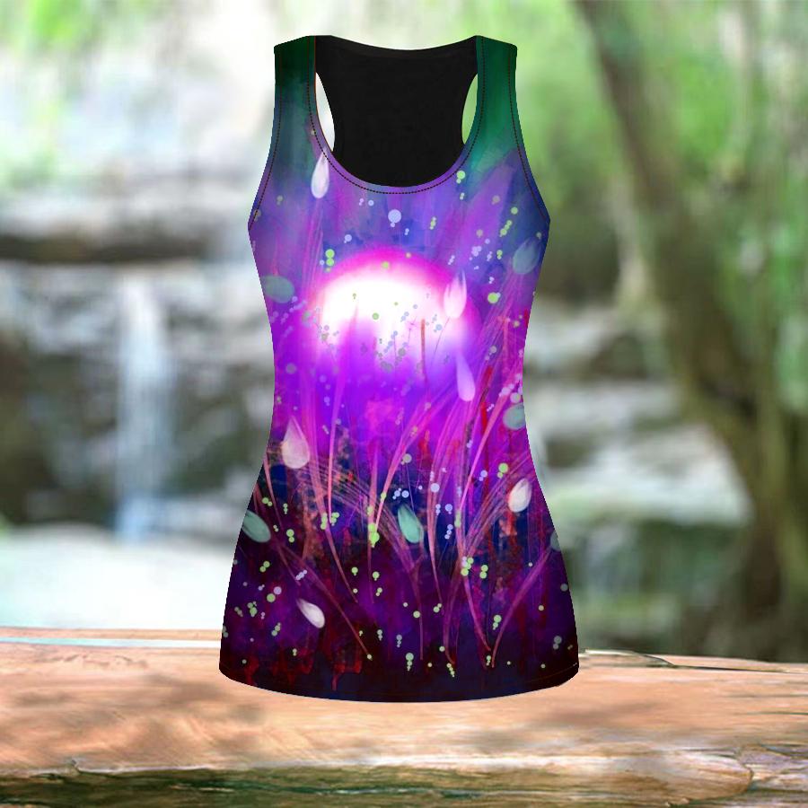 3D Illuminated Flower Print Women Workout Yoga Gym Printed Summer Sport Shirts Plus Size Vests