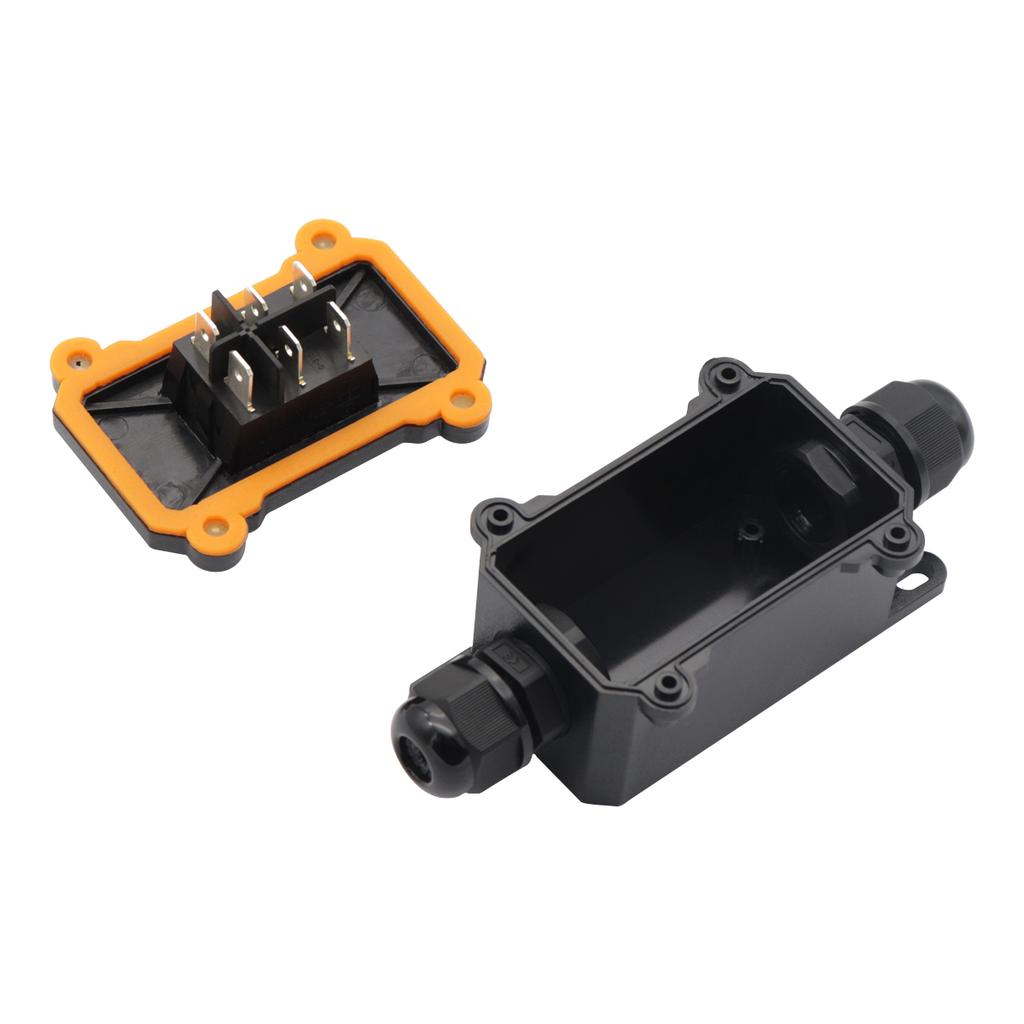 Waterproof Outdoor External 2 Way lP68 Electrical Junction Box Underground Cable Line Wires Power Cord Connector Protection 12V