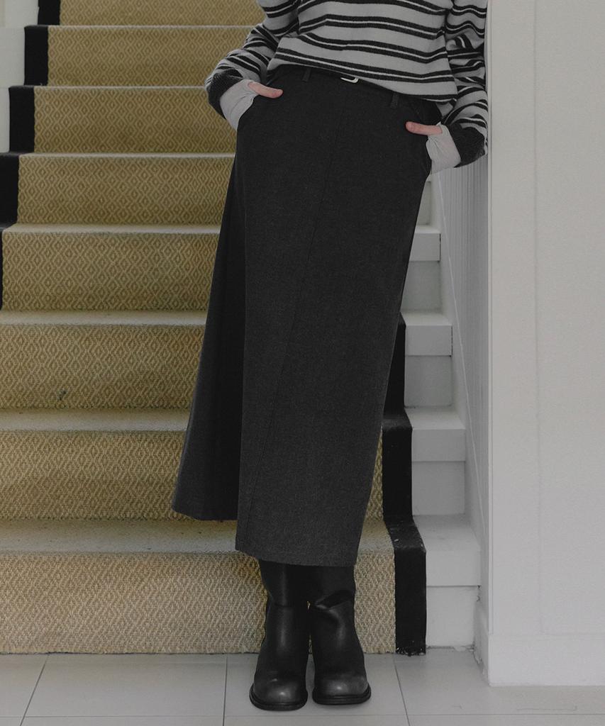 Teuwi Pridil Basic Long Skirt (Belt Set)