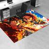 Office Carpet: Anime inspired Sofa Rug for Under Chairs, Flame Themed Protection Mat