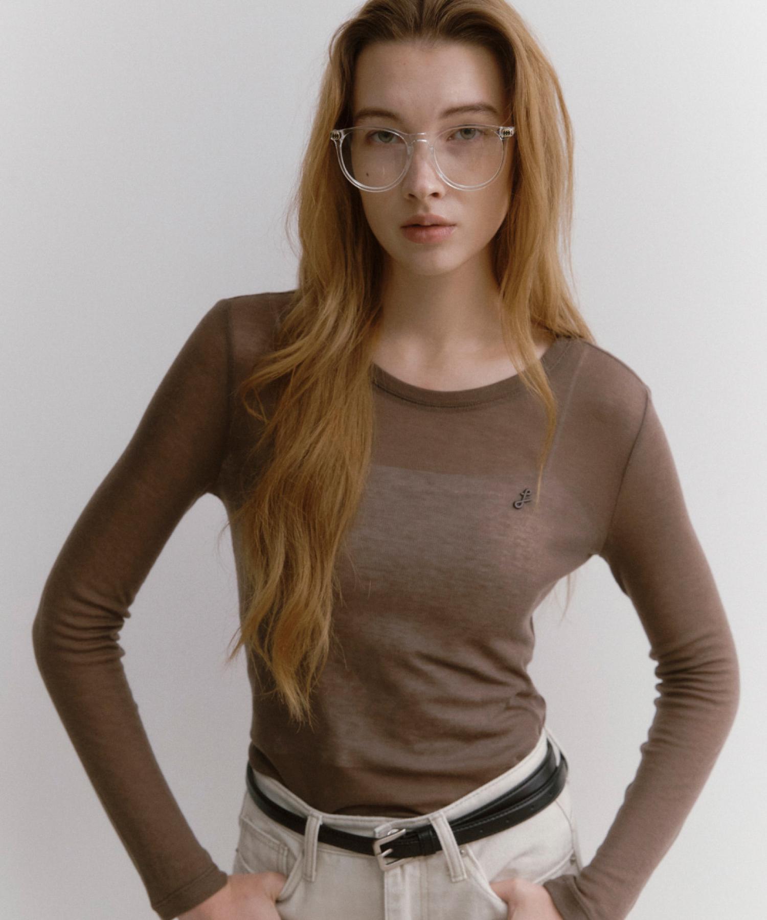 Ray Avery Wool Tencel T-Shirt (Brown) Brown/66