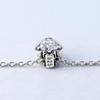 Used [Polished] JUSTIN DAVIS BRIGETTE Necklace 40cm Heart Crown Clear Justin Davis SNJ364 silver925