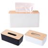 1 Stück Taschentuchbox Hotel Küche Wohnzimmer Büro Haushalt Badezimmer Toilettenpapier Aufbewahrungsbox mit Holzdeckel Tischdekoration XJM