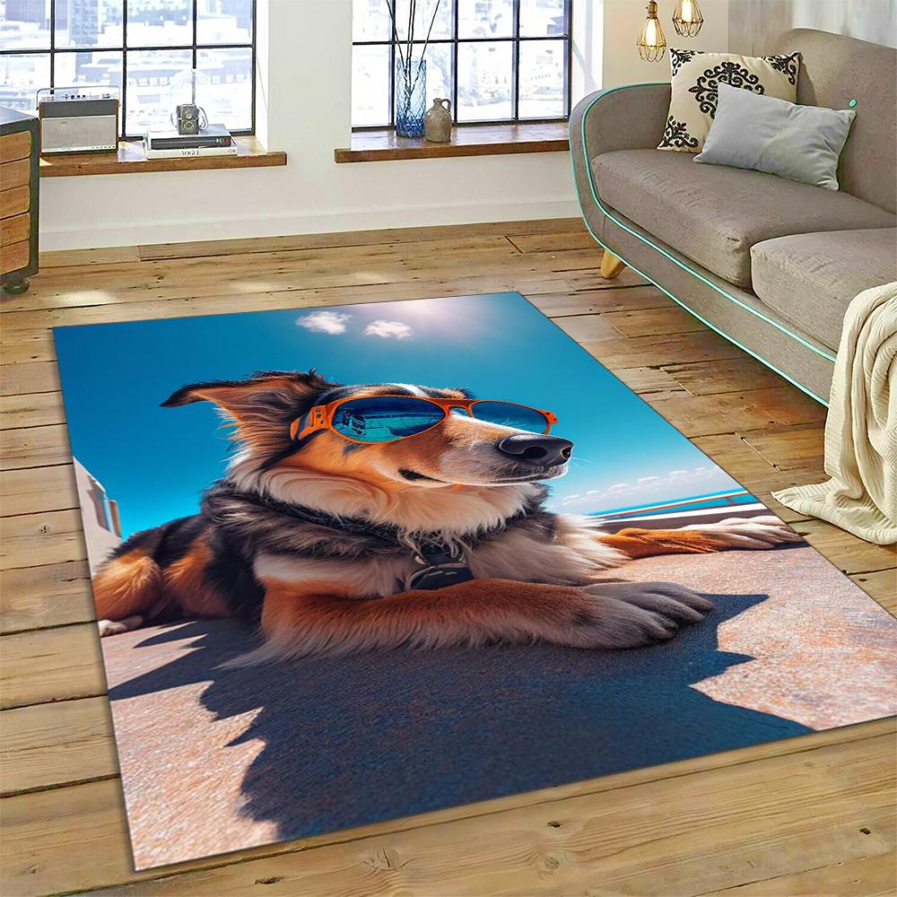 Cute Dog Cartoon Samoye,Chihuahua,Koki Pomeranian Husky Carpet Rug for Home Living Room Bedroom Sofa Doormat Decor,kid Non-slip