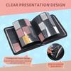 PU Leather Cover Trading Card Album Large Capacity Zipper Closure Card Collection Album With Transparent Inner Page for Storage