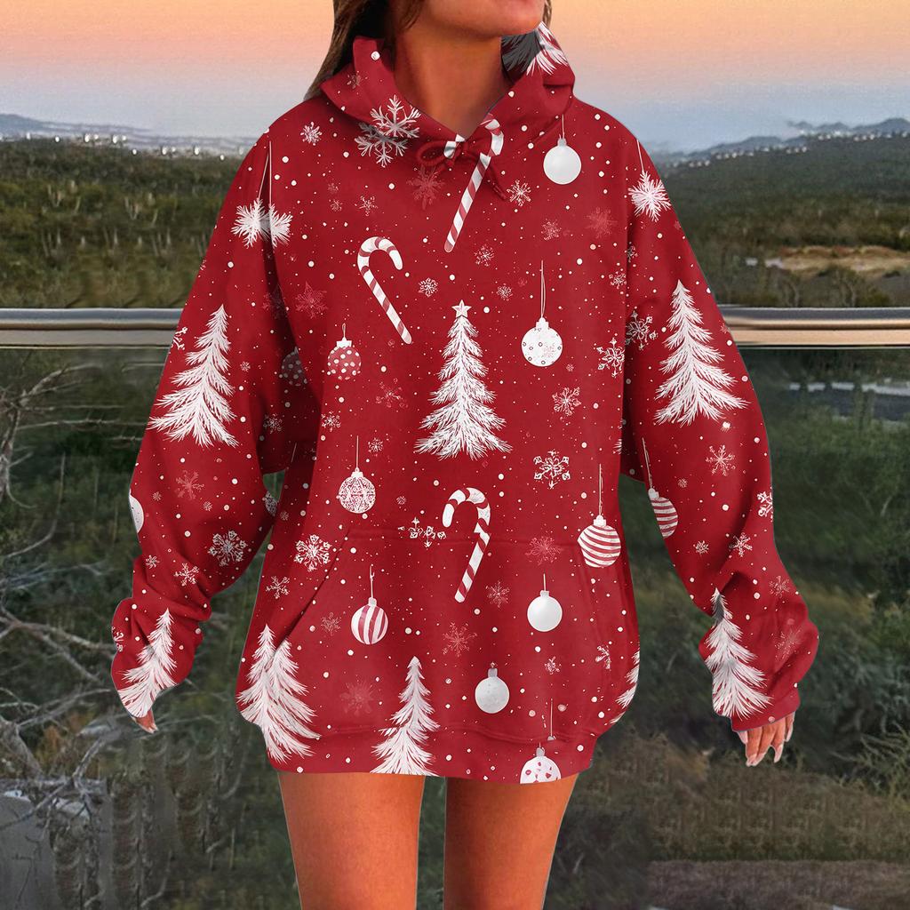 Women's Fashion Daily Versatile Casual Crewneck Sweatshirts Long Sleeve Printed Top Sweatshirts