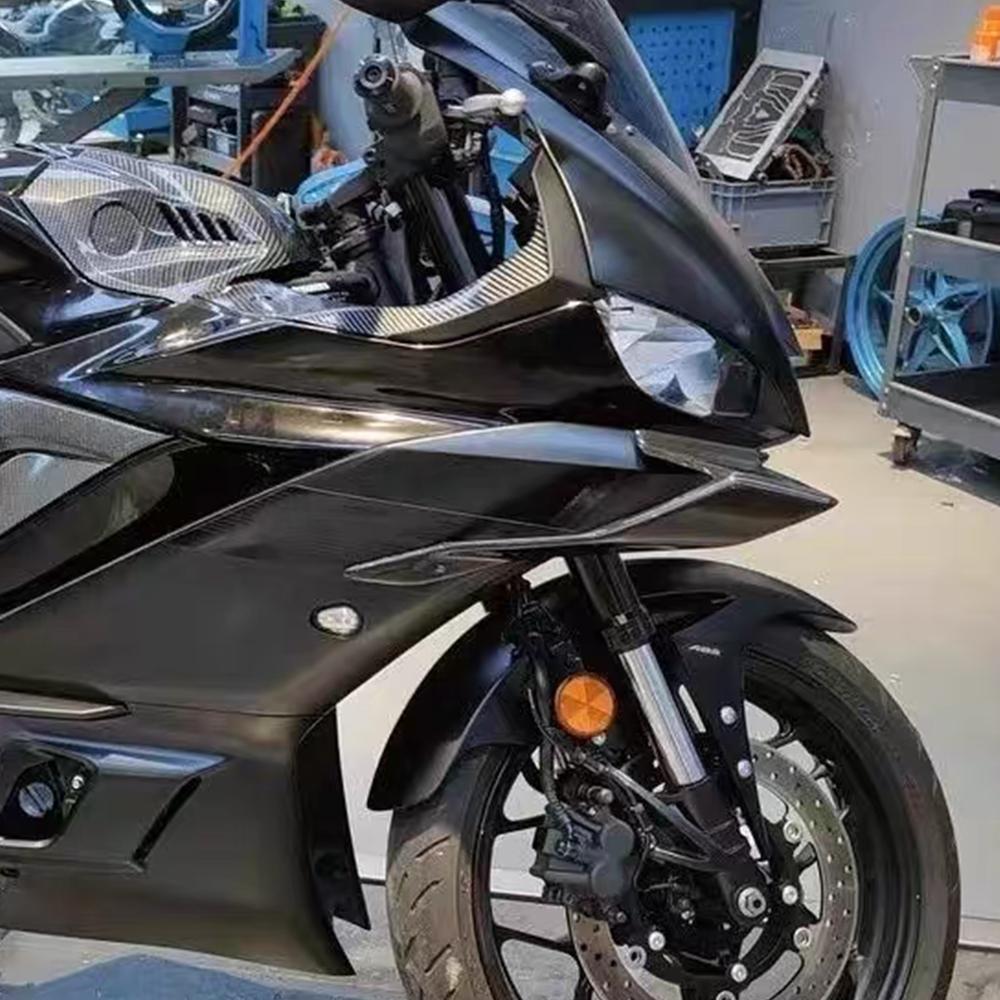 Für Motorrad Abtrieb Naked Frontspoiler Winglet Aerodynamischer Flügel YZFR3 2025 2024 YZFR25 YZF R3 R25 2025 2019-2024