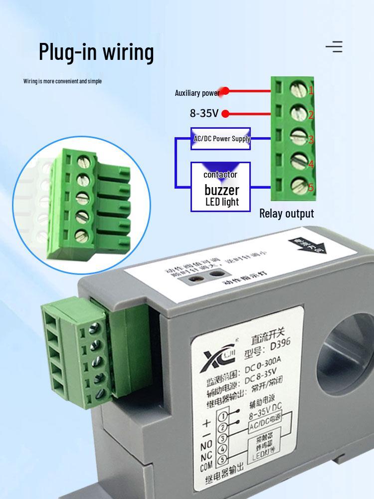 DC Current Sensing Switch with Dual Output Modules, Normally Open/Closed