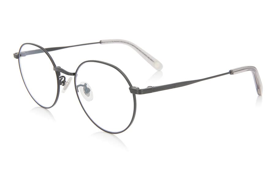 OWNDAYS Clear Fashionable Round Frame for Men and Blue Light UV Metal Sunglasses, Women, Blocking, Protection, Frame, Stylish, Black, CSU1001B-2S-C1