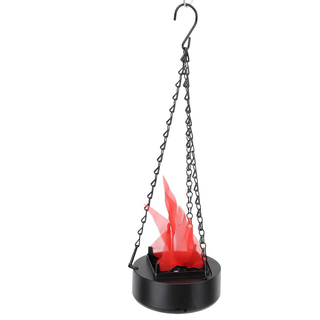 Hanging Fire Flame Light USB Rechargeable LED Fake Campfire Halloween Christmas Holiday Party