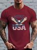 American Flag Print Unisexs Tshirts Usa Graphic Print Short Sleeve Tshirt Quick Drying Gym Sports Tops Breathable Muscle T Shirt