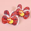 2pcs Chinese New Year Hair Bows Hair Clips Children Kids Hair Clips Barrettes Girls New Year Party Hair Accessories Headwear