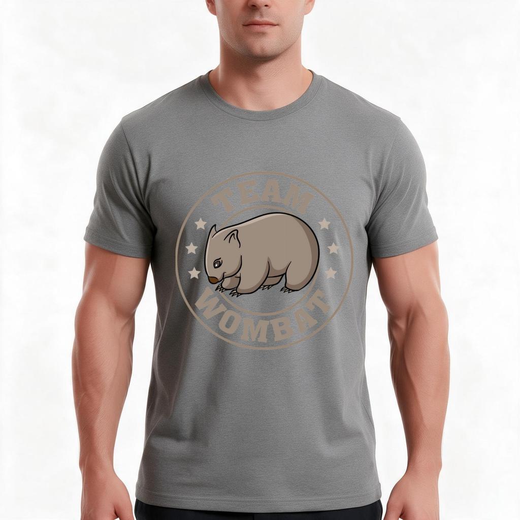 Team Wombat T Tshirt Summer Casual Cotton Tee Oversized Streetwear Tops Vintage Graphic Print Loose Fit Short Sleeve