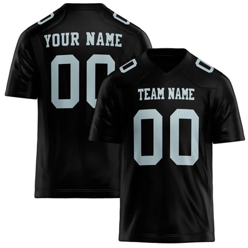 Customized Team Name Number Name Rugby T-shirt Personalized Black Mens Sports T Shirt Loose Quick Dry Team Uniforms