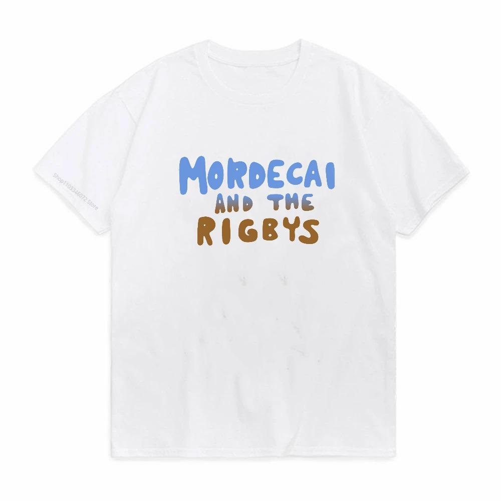 Mordecai And The Rigbys Ringer Print T Shirt Fashion Vintage Top For Everyday Wear Casual Tshirt ONeck Short Sleeve Tees