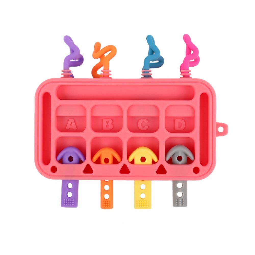 

Silicone Multifunction Fidget Toys Puzzle Toy Switch Early Education Toys Children Girls Boys розовый