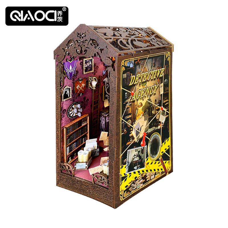 

3D Деревянная Подставка для Книг-Раскладушка «Детектив» и DIY Креативная Модель Кабины