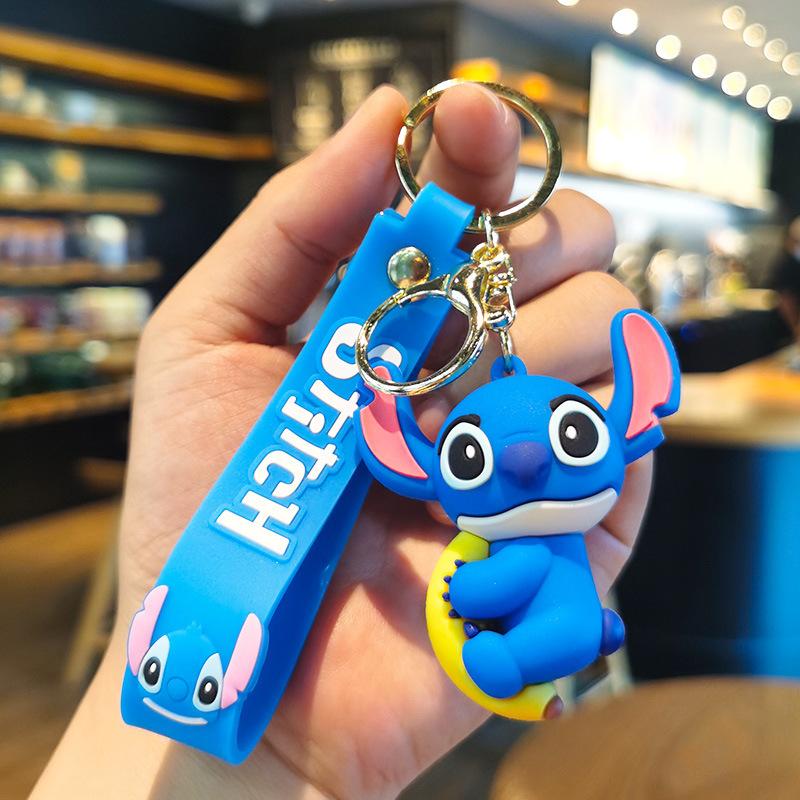 Stitch Keychain Cartoon Cute Doll Machine Small Student Gift Car Children's Day Keychain Ring Fashion Personalized Gifts Y2k