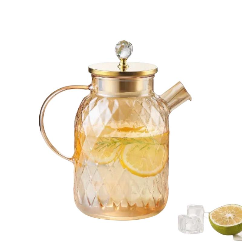 YUNYAN Amber Glass Beverage Pitcher